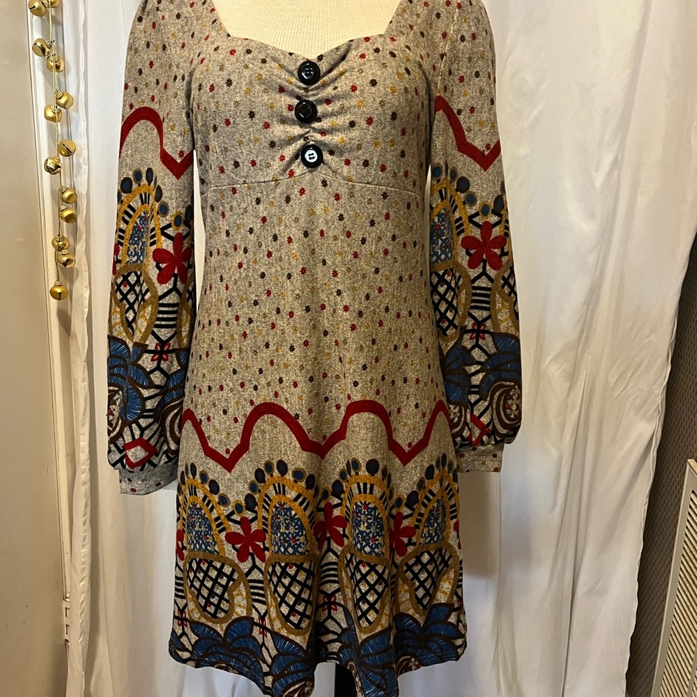 Source Unknown Multicolor Long Sleeve Dress